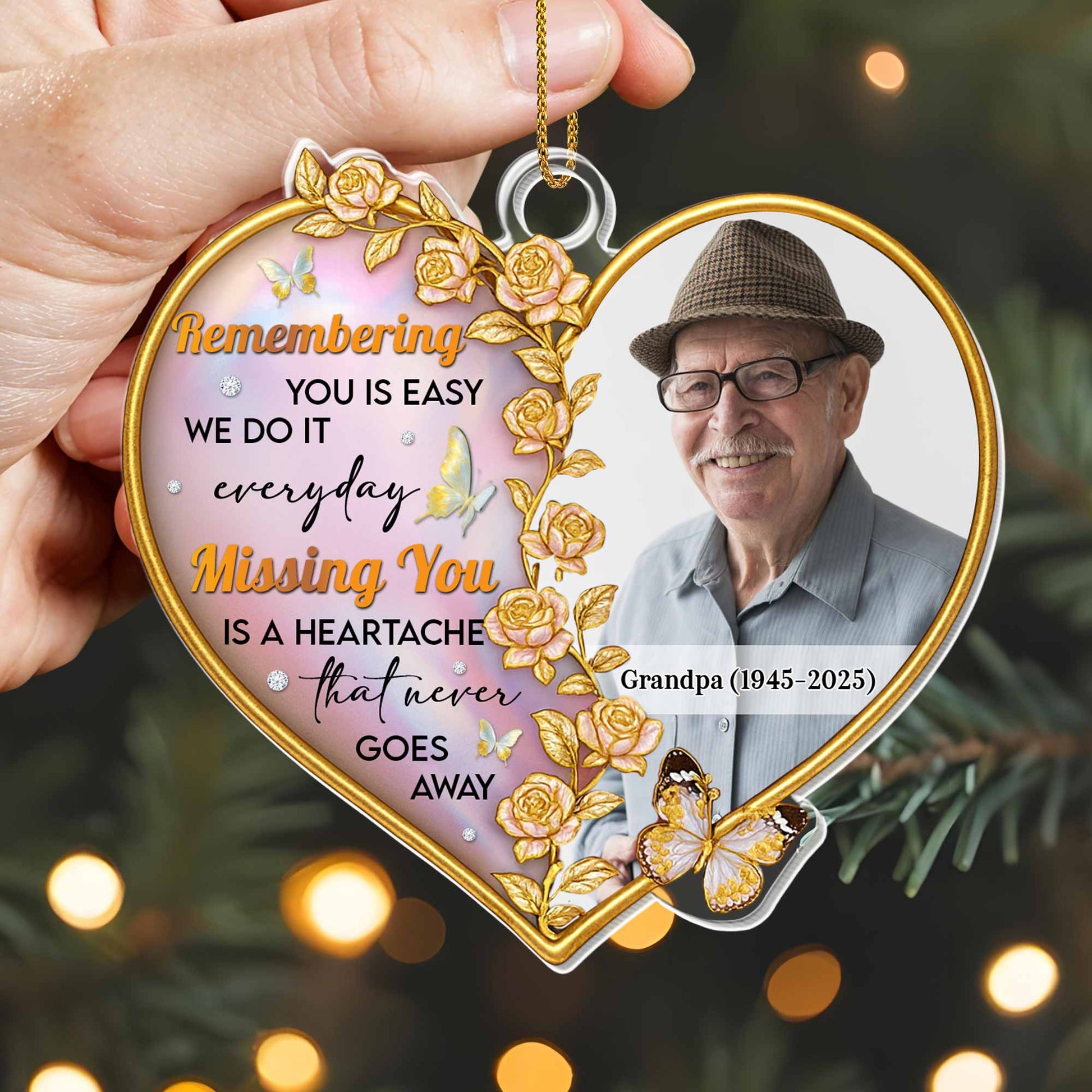 Remembering You Is Easy With Roses And Butterfly Design