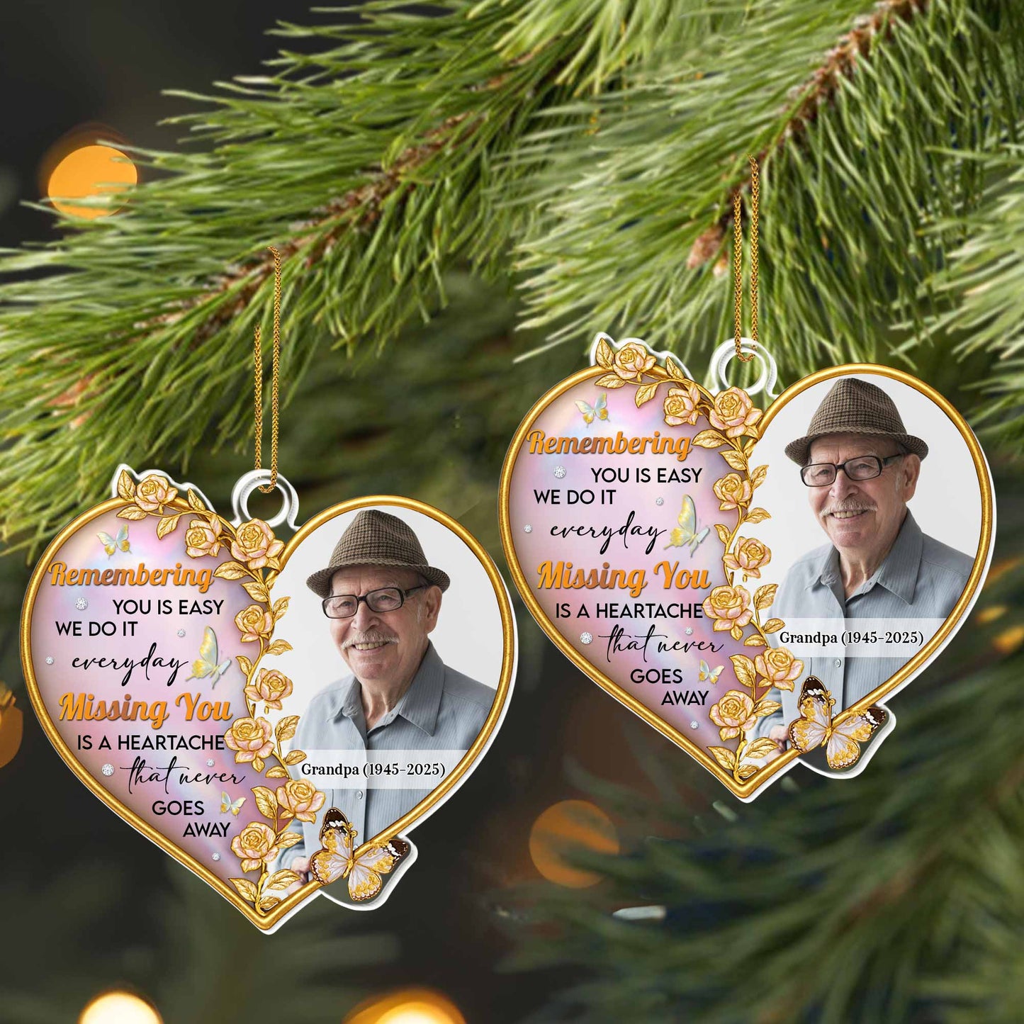 Remembering You Is Easy With Roses And Butterfly Design