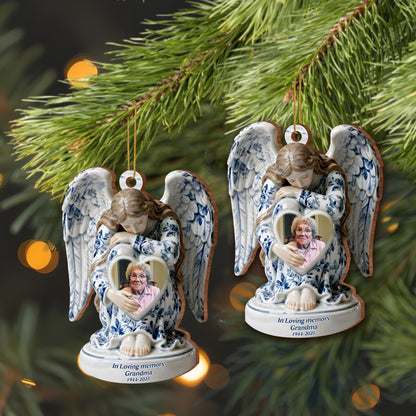 In Loving Memory Angel With Heart-Shaped Frame