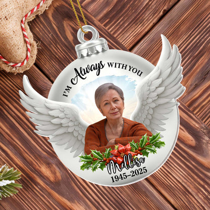 I'm Always With You, Angel Wings & Holly Berries Design