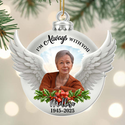 I'm Always With You, Angel Wings & Holly Berries Design
