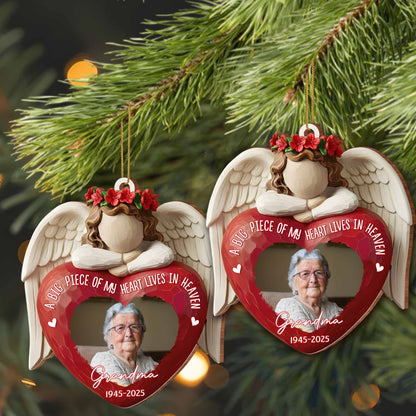 A Big Piece Of My Heart Lives In Heaven Angel Heart Ornament