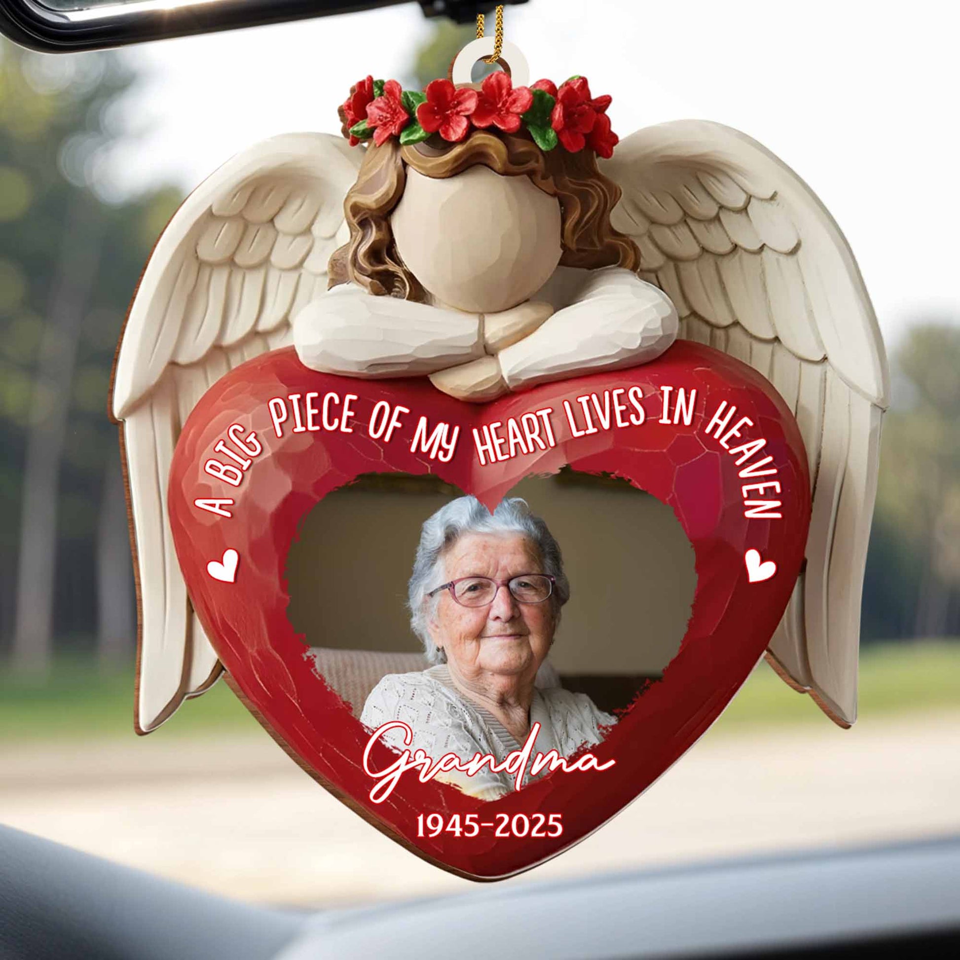 A Big Piece Of My Heart Lives In Heaven Angel Heart Ornament