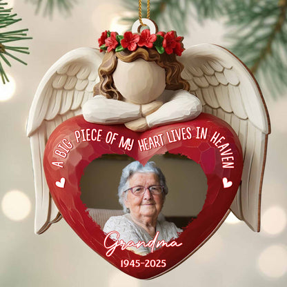 A Big Piece Of My Heart Lives In Heaven Angel Heart Ornament