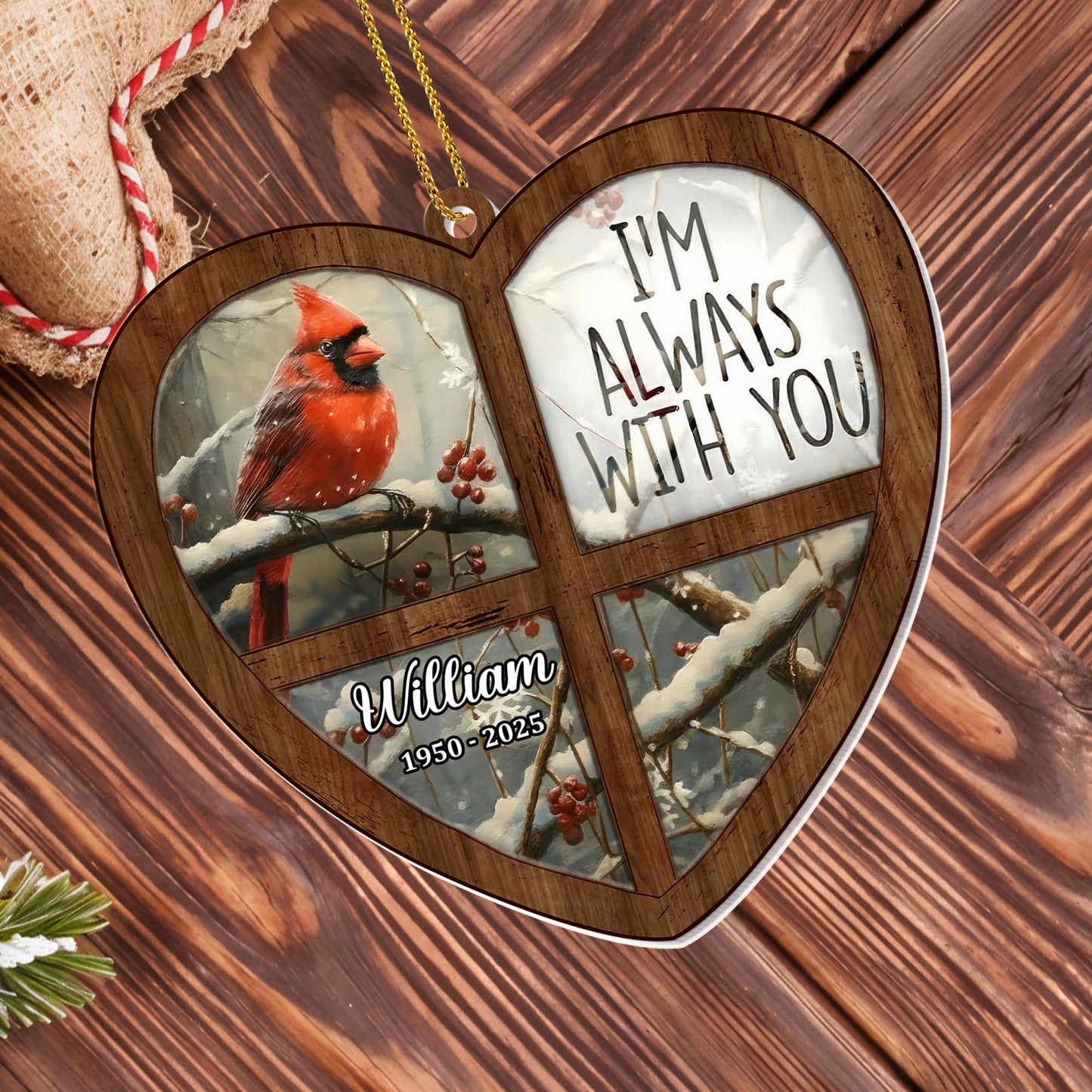 I'm Always With You, Cardinal Bird In Snow