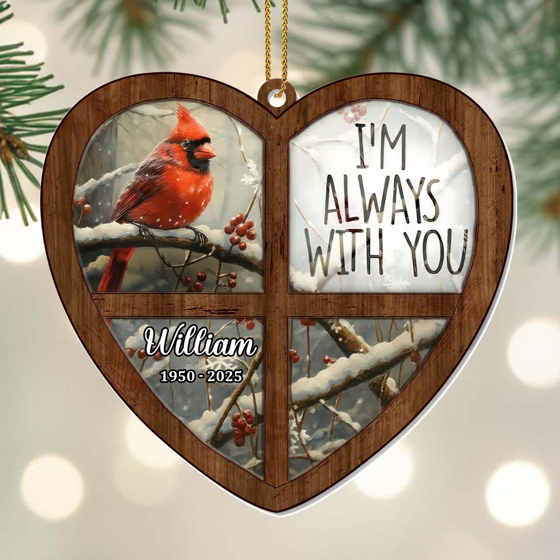 I'm Always With You, Cardinal Bird In Snow