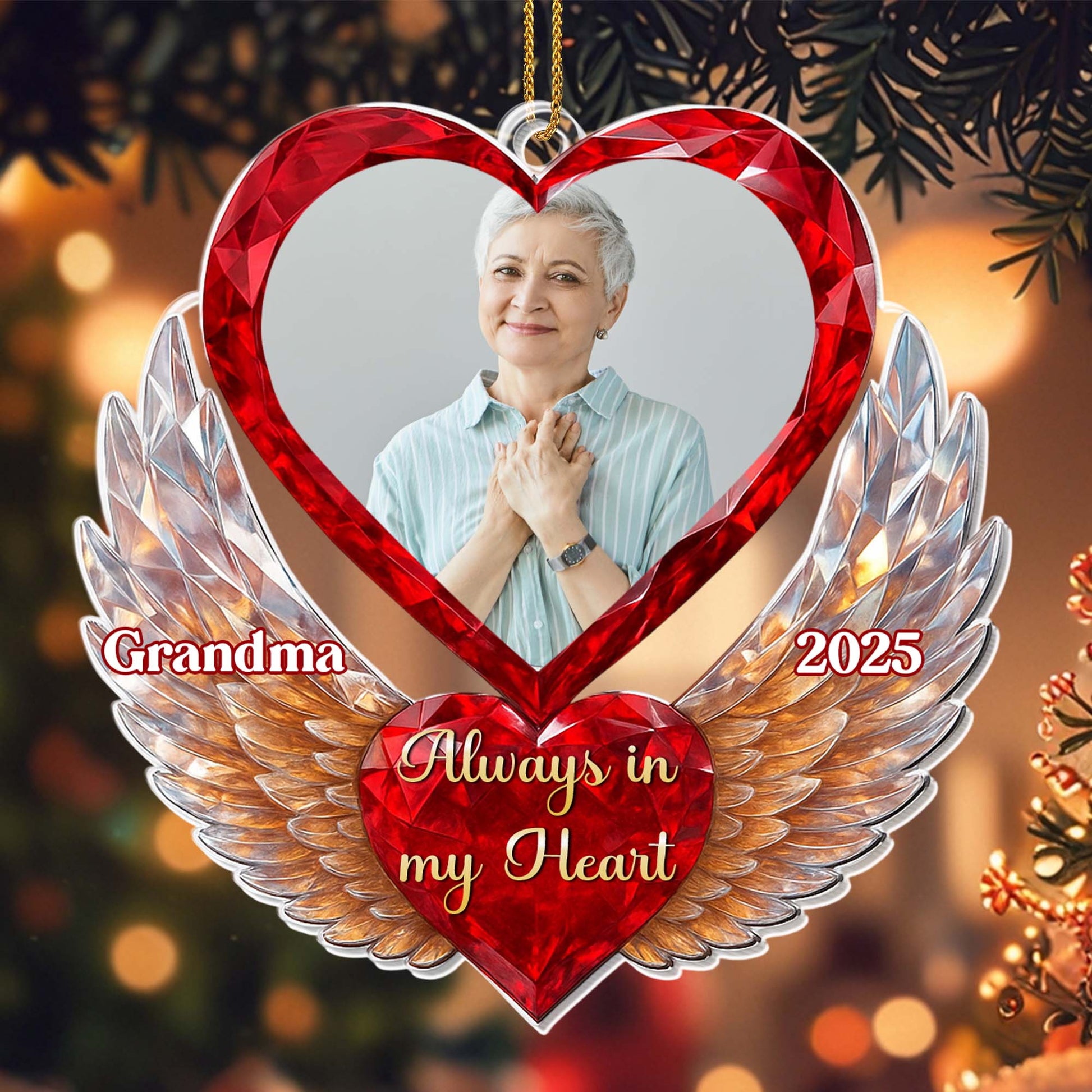 Always In My Heart With Heart And Wings Design