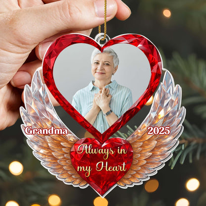 Always In My Heart With Heart And Wings Design