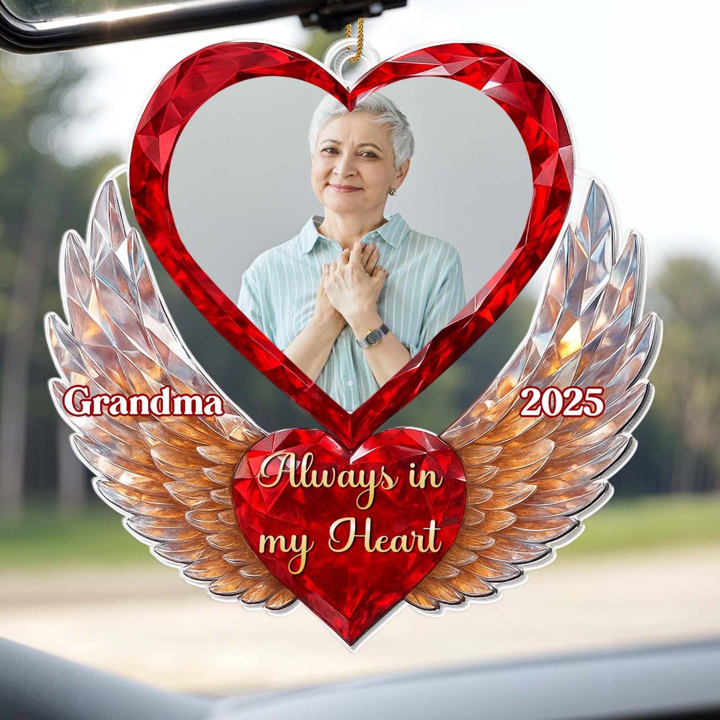 Always In My Heart With Heart And Wings Design