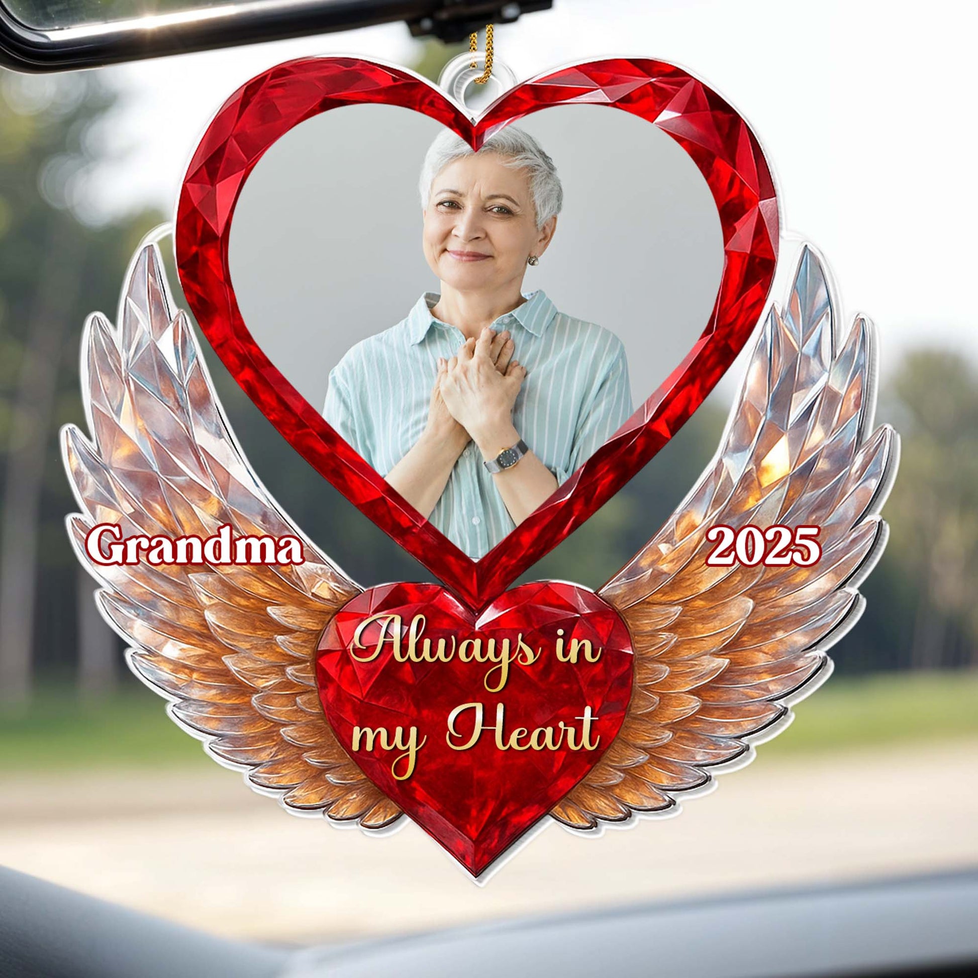 Always In My Heart With Heart And Wings Design