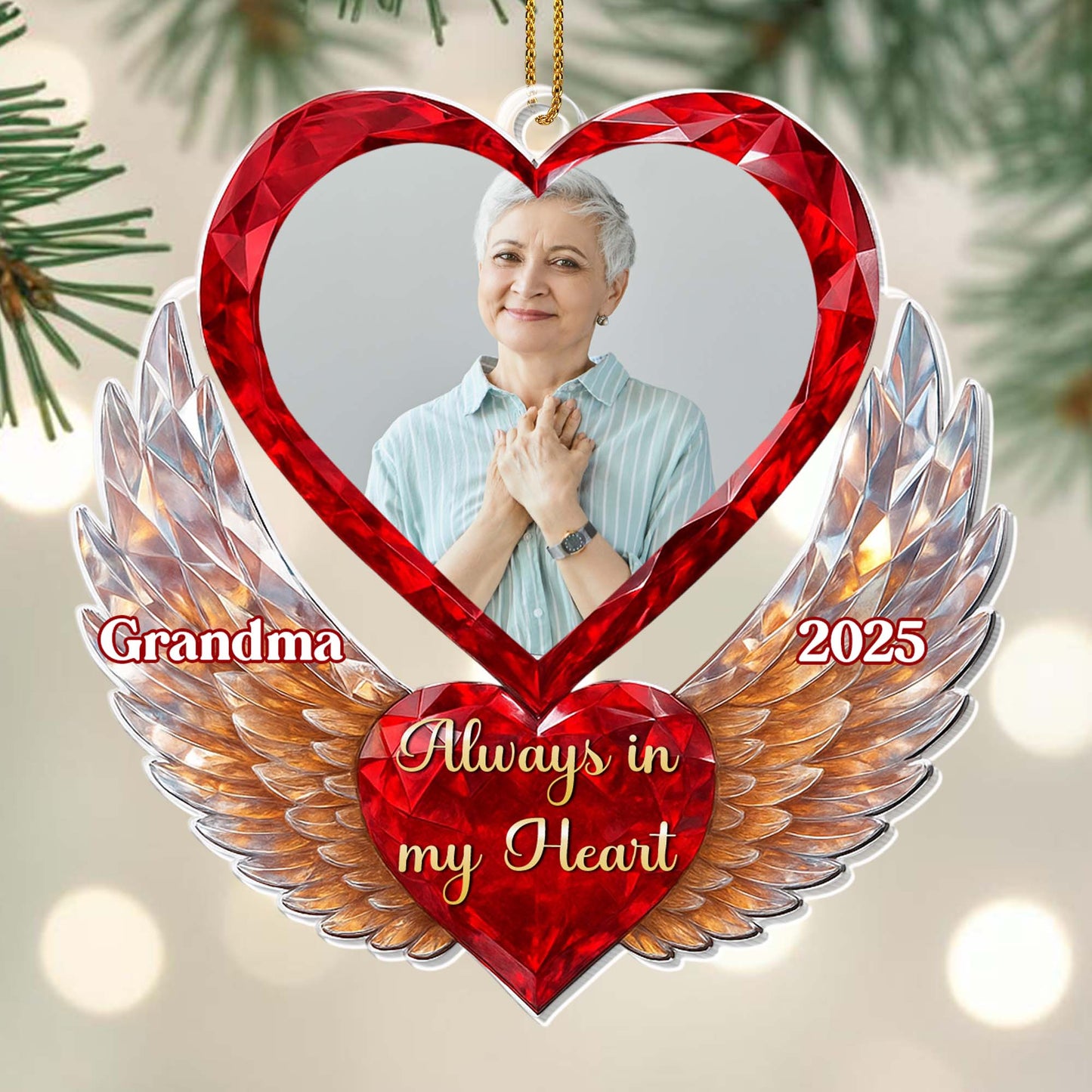 Always In My Heart With Heart And Wings Design