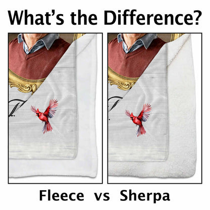 As I Sit In Heaven Memorial Blanket With Birds And Frame