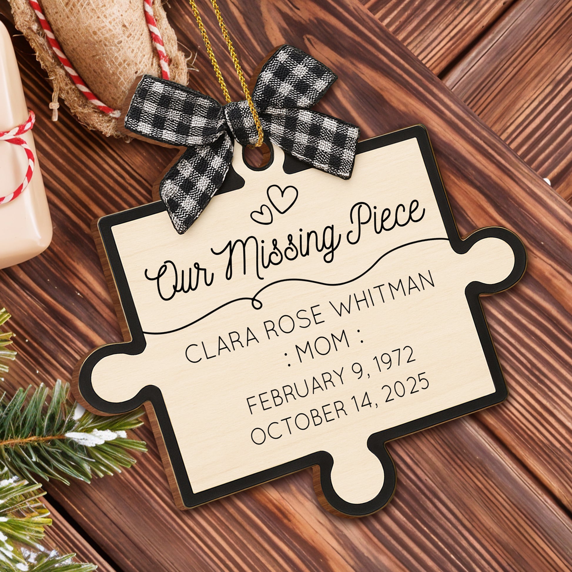 Our Missing Piece Puzzle Ornament