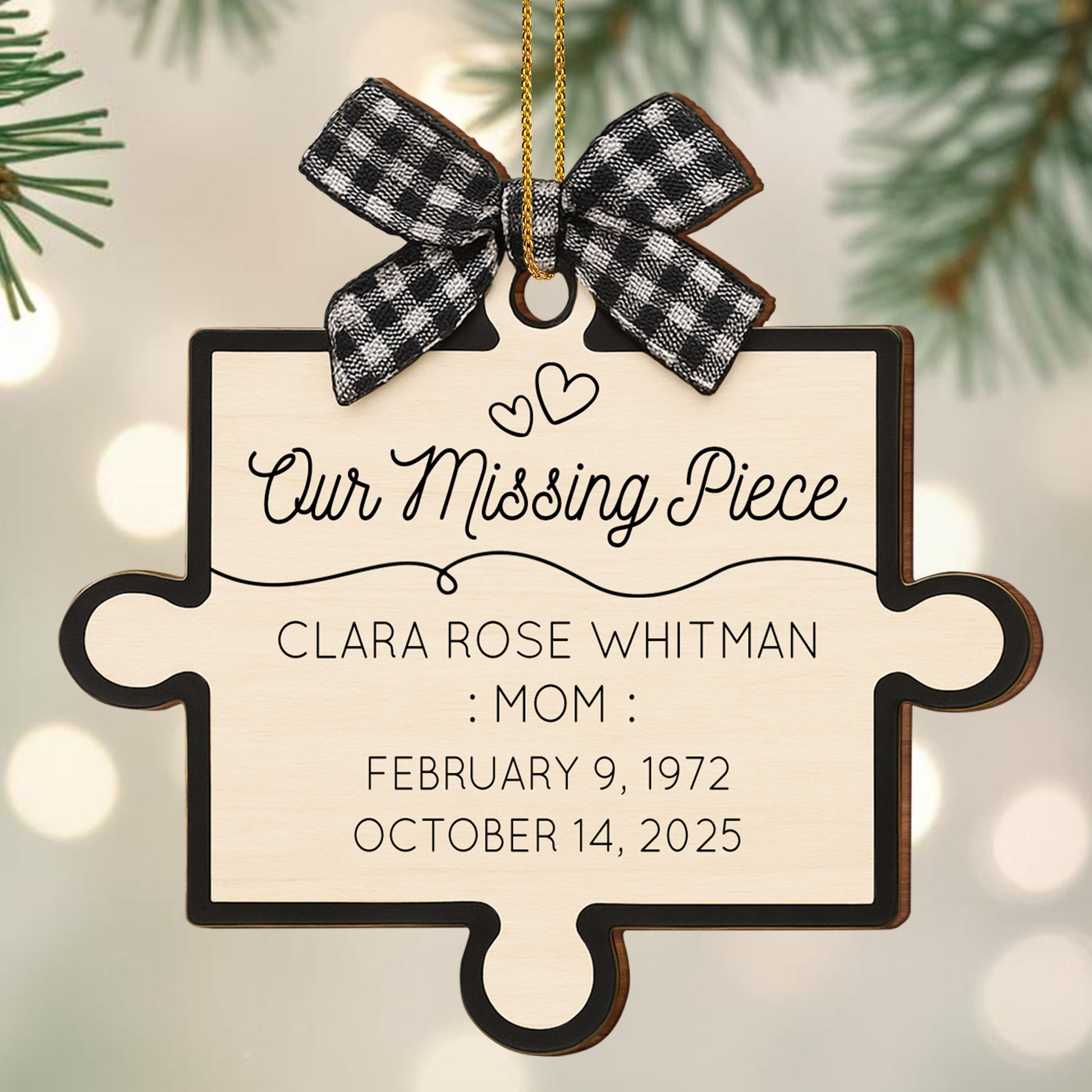 Our Missing Piece Puzzle Ornament