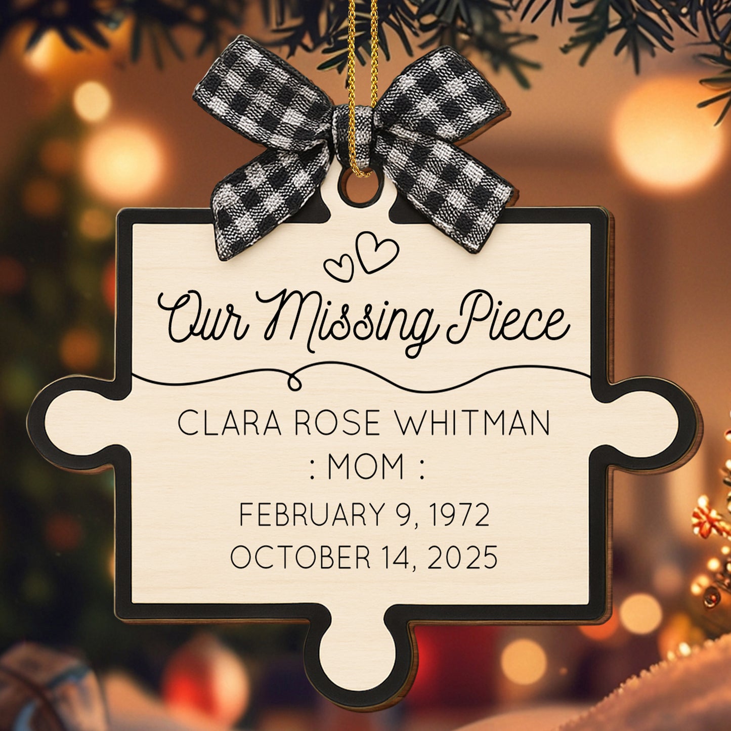 Our Missing Piece Puzzle Ornament