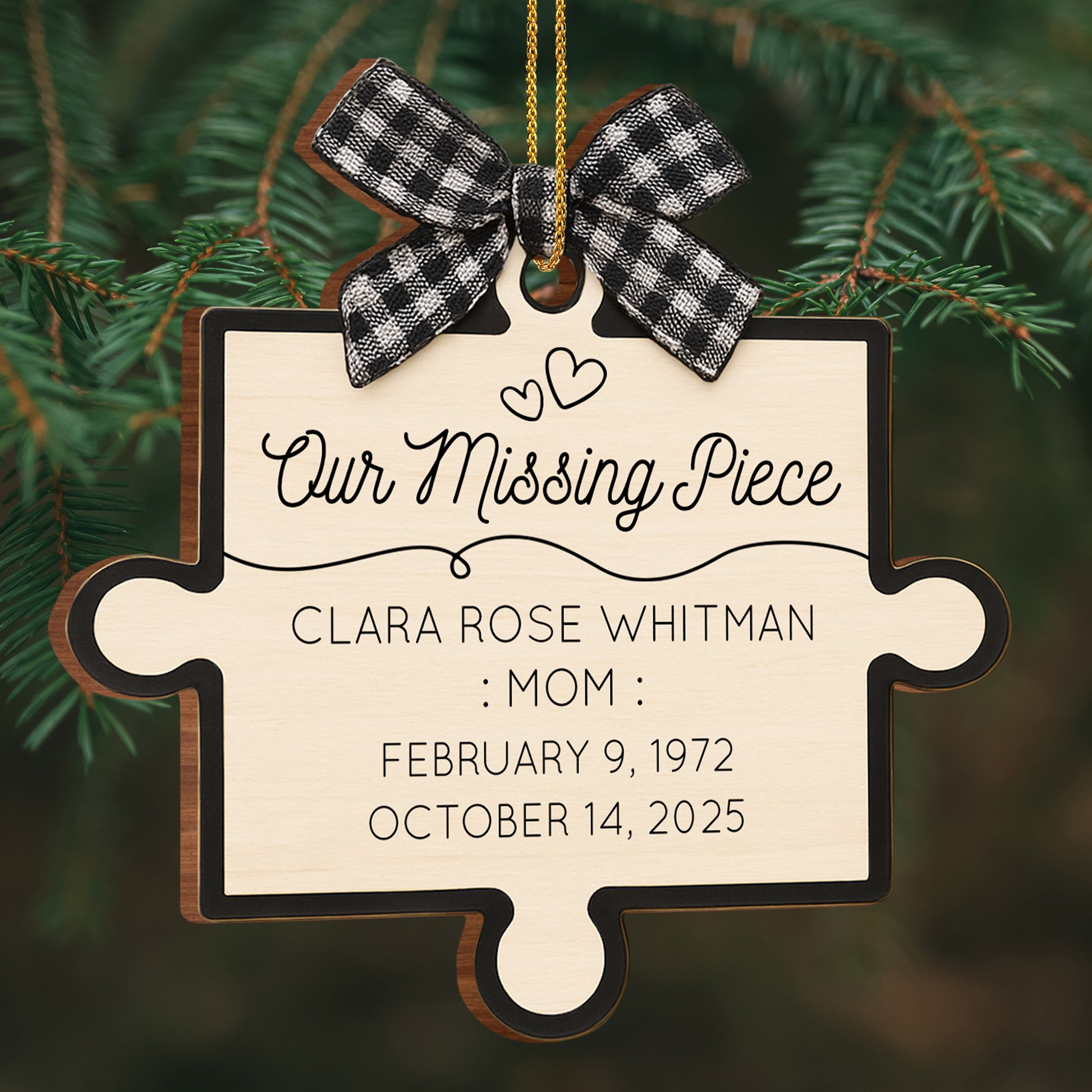 Our Missing Piece Puzzle Ornament
