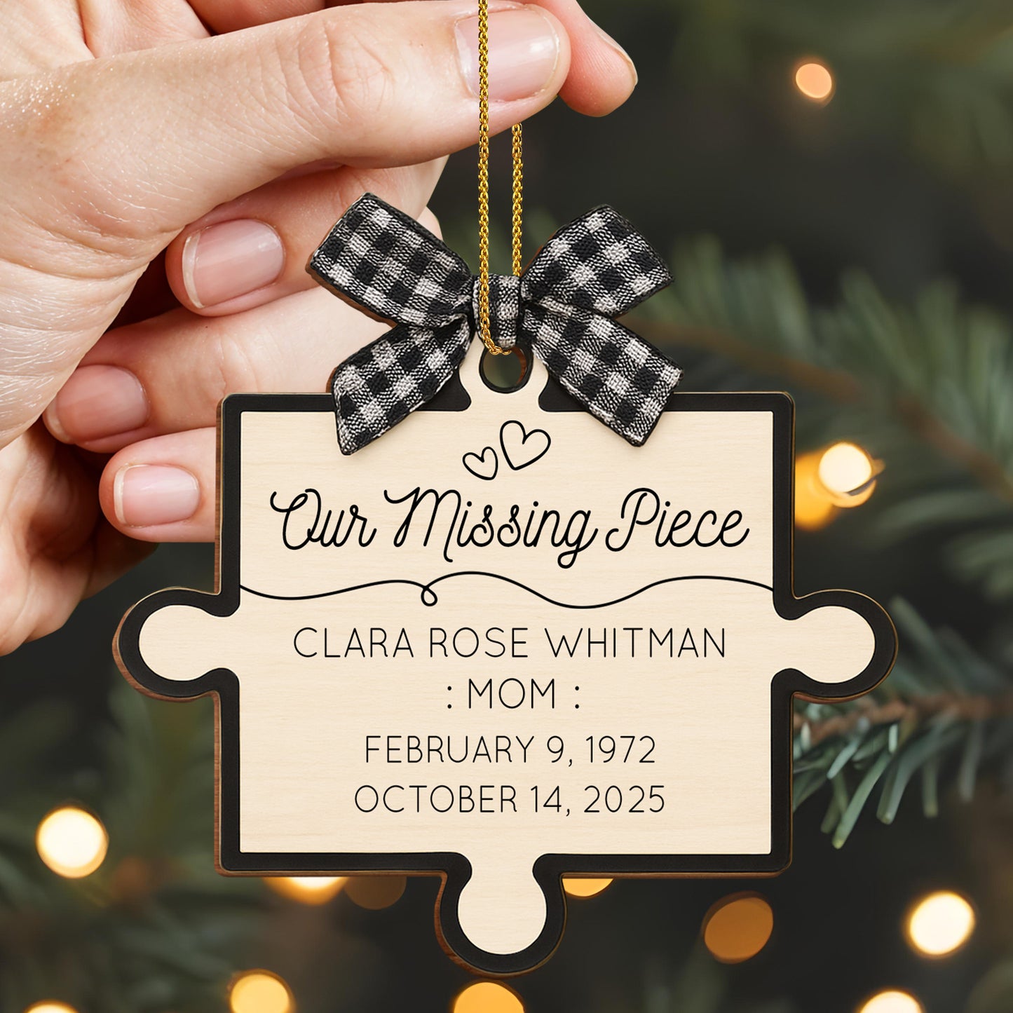 Our Missing Piece Puzzle Ornament