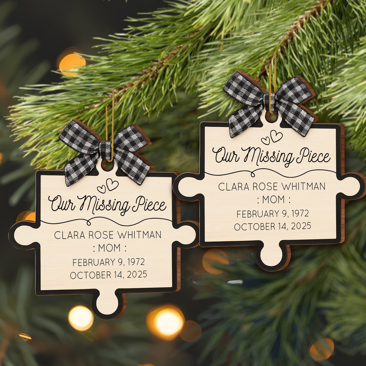 Our Missing Piece Puzzle Ornament