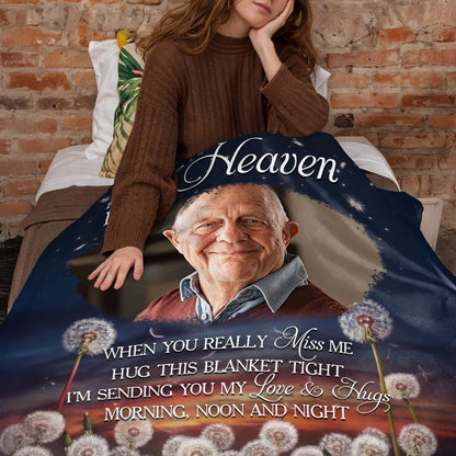 A Hug From Heaven With Elderly Man And Dandelions