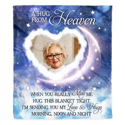 A Hug From Heaven With Stars, Moon and Heart Design