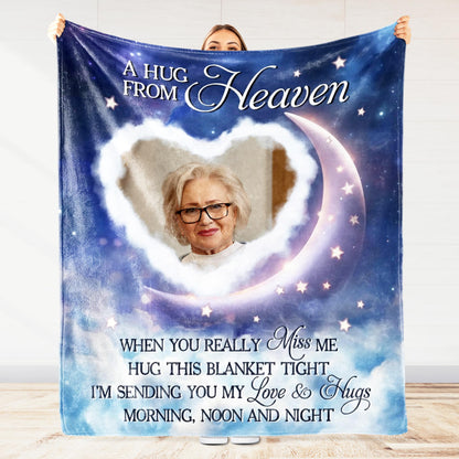 A Hug From Heaven With Stars, Moon and Heart Design
