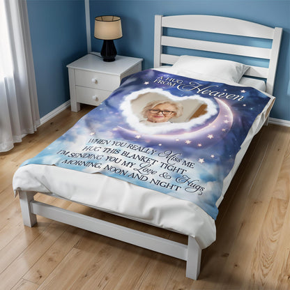 A Hug From Heaven With Stars, Moon and Heart Design