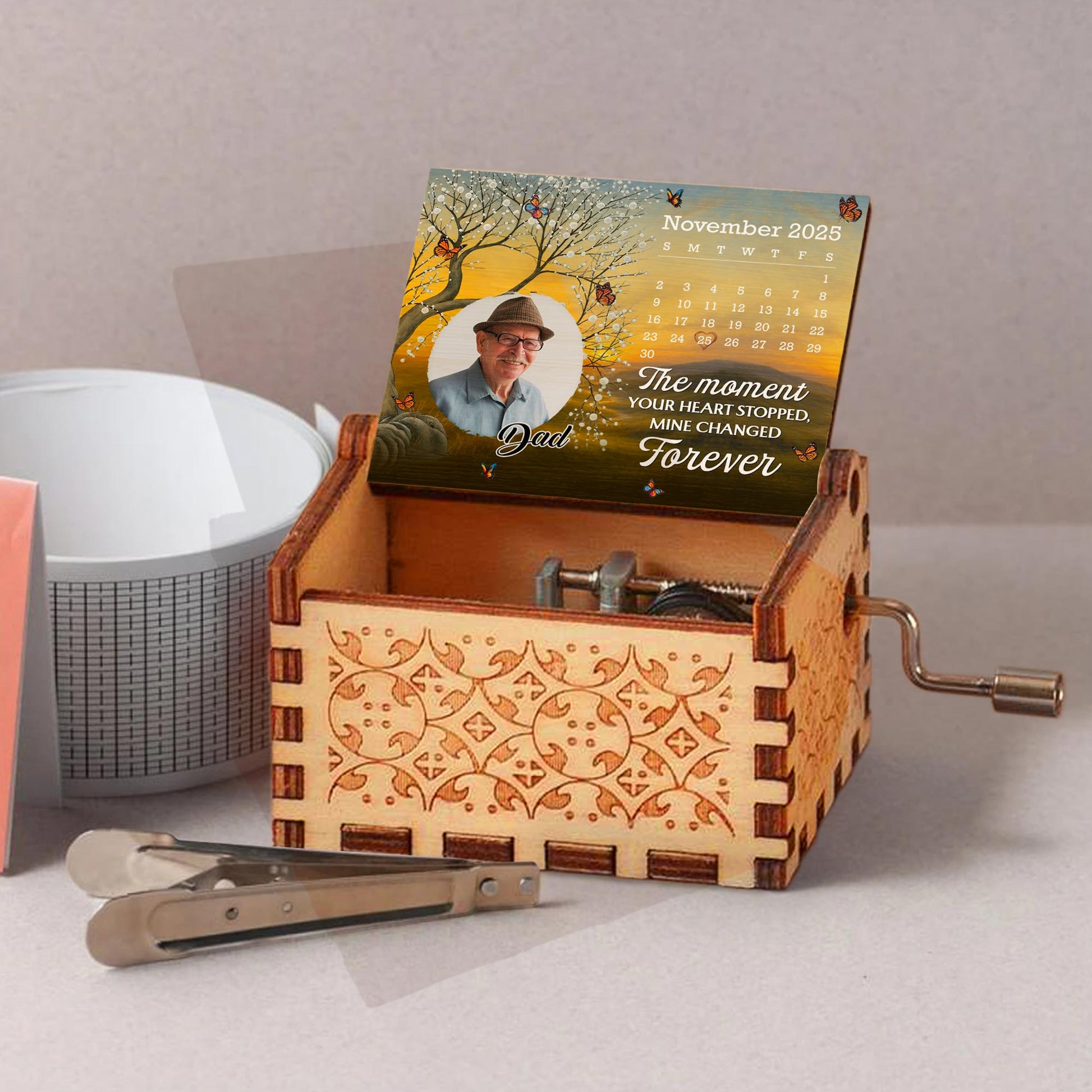 The Moment Your Heart Stopped, Tree And Butterflies Design