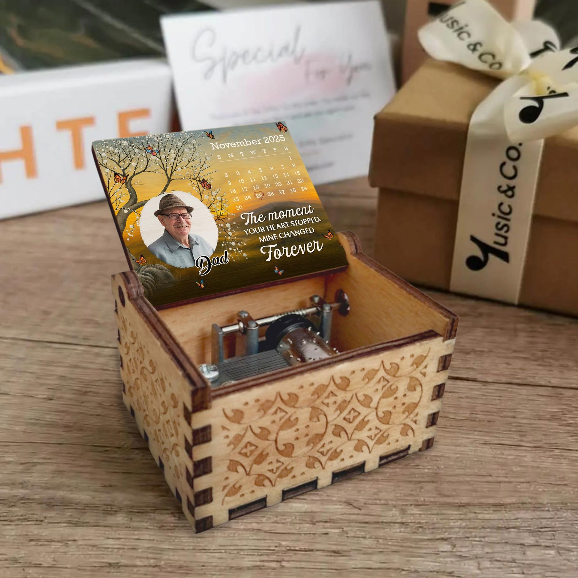 The Moment Your Heart Stopped, Tree And Butterflies Design