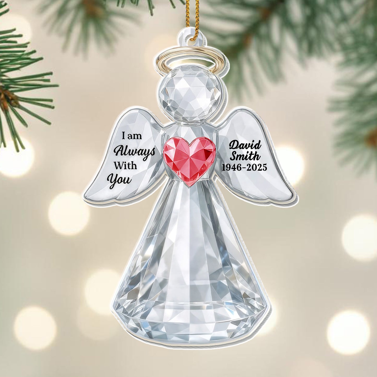 I Am Always With You Angel Heart Ornament