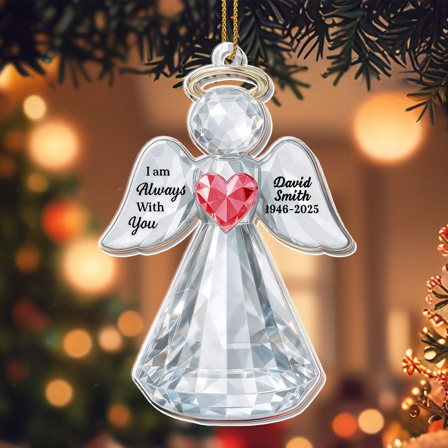 I Am Always With You Angel Heart Ornament