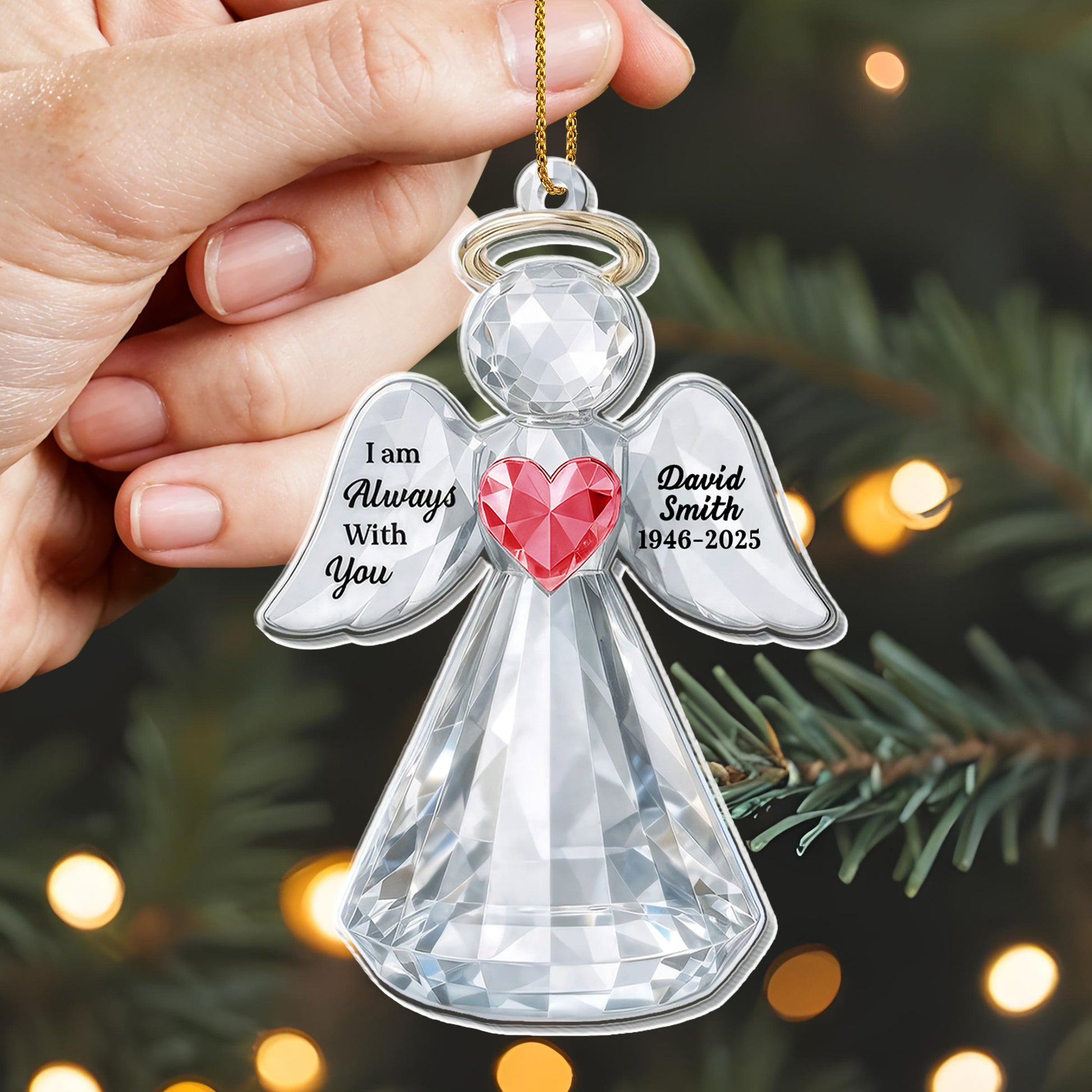 I Am Always With You Angel Heart Ornament