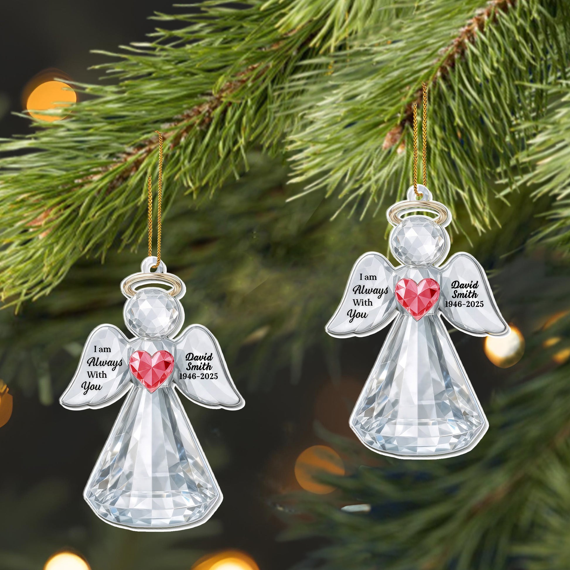 I Am Always With You Angel Heart Ornament