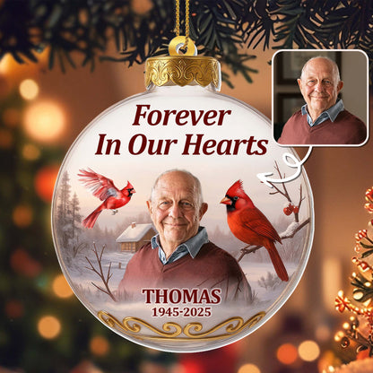 Forever In Our Hearts With Cardinals And Winter Scene