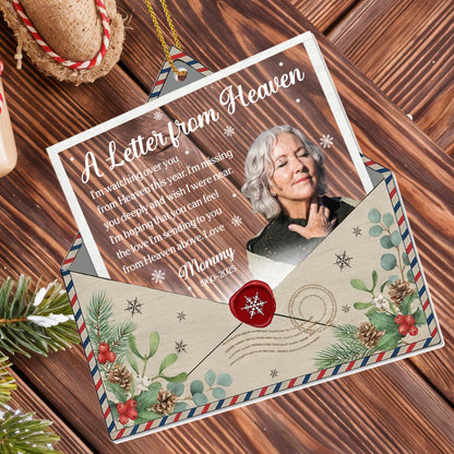 A Letter From Heaven, Pine Cones And Holly Berries Design