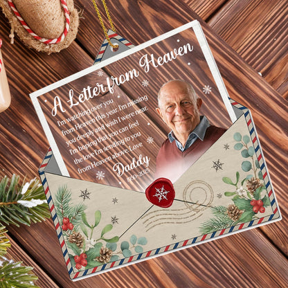 A Letter From Heaven, Pine Cones And Holly Berries Design