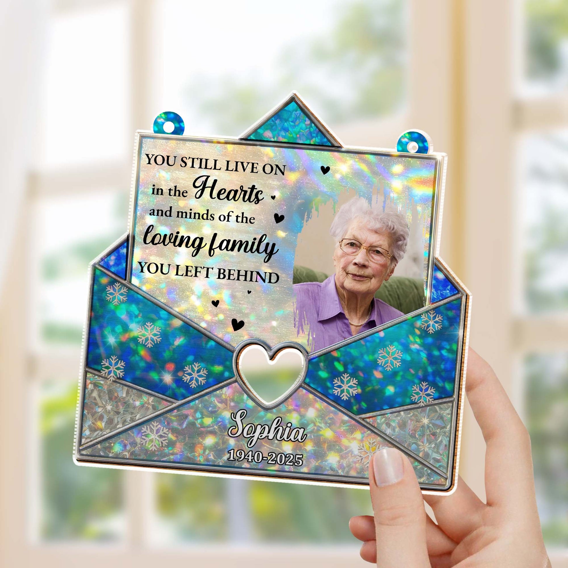 You Still Live On In Hearts, Memorial Suncatcher