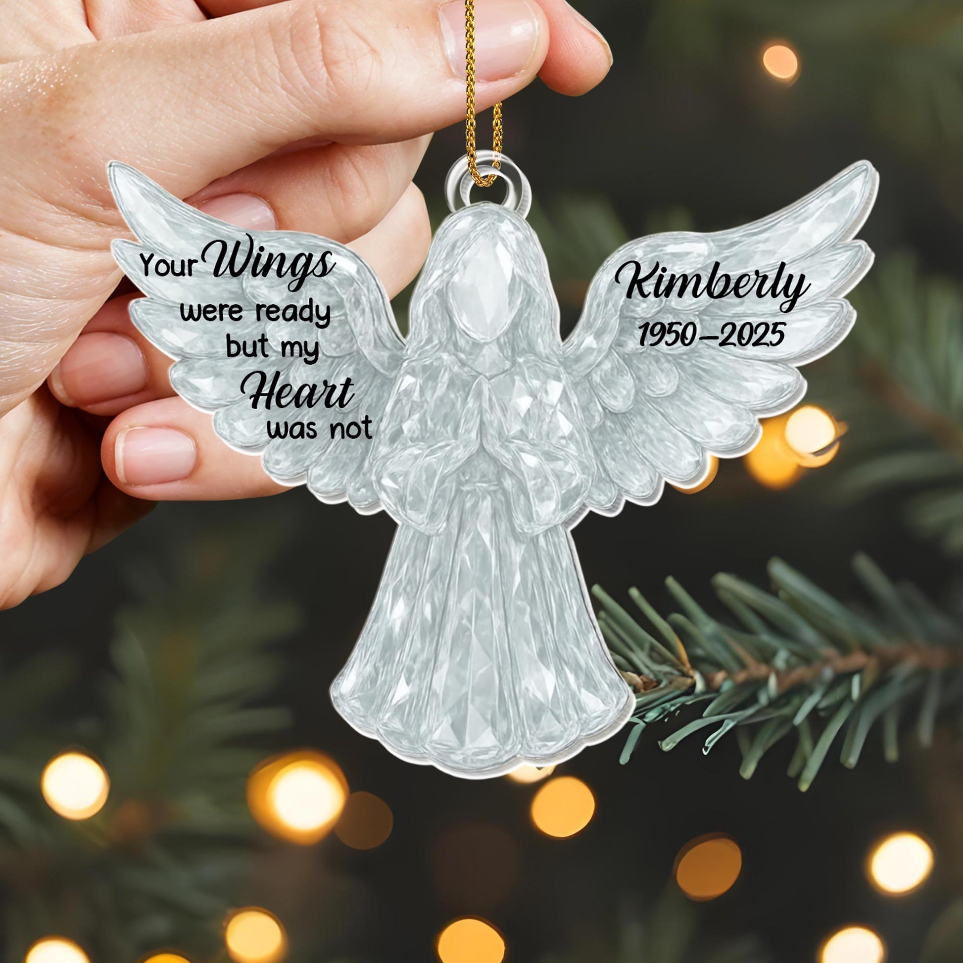 Your Wings Were Ready But My Heart Was Not Angel Ornament