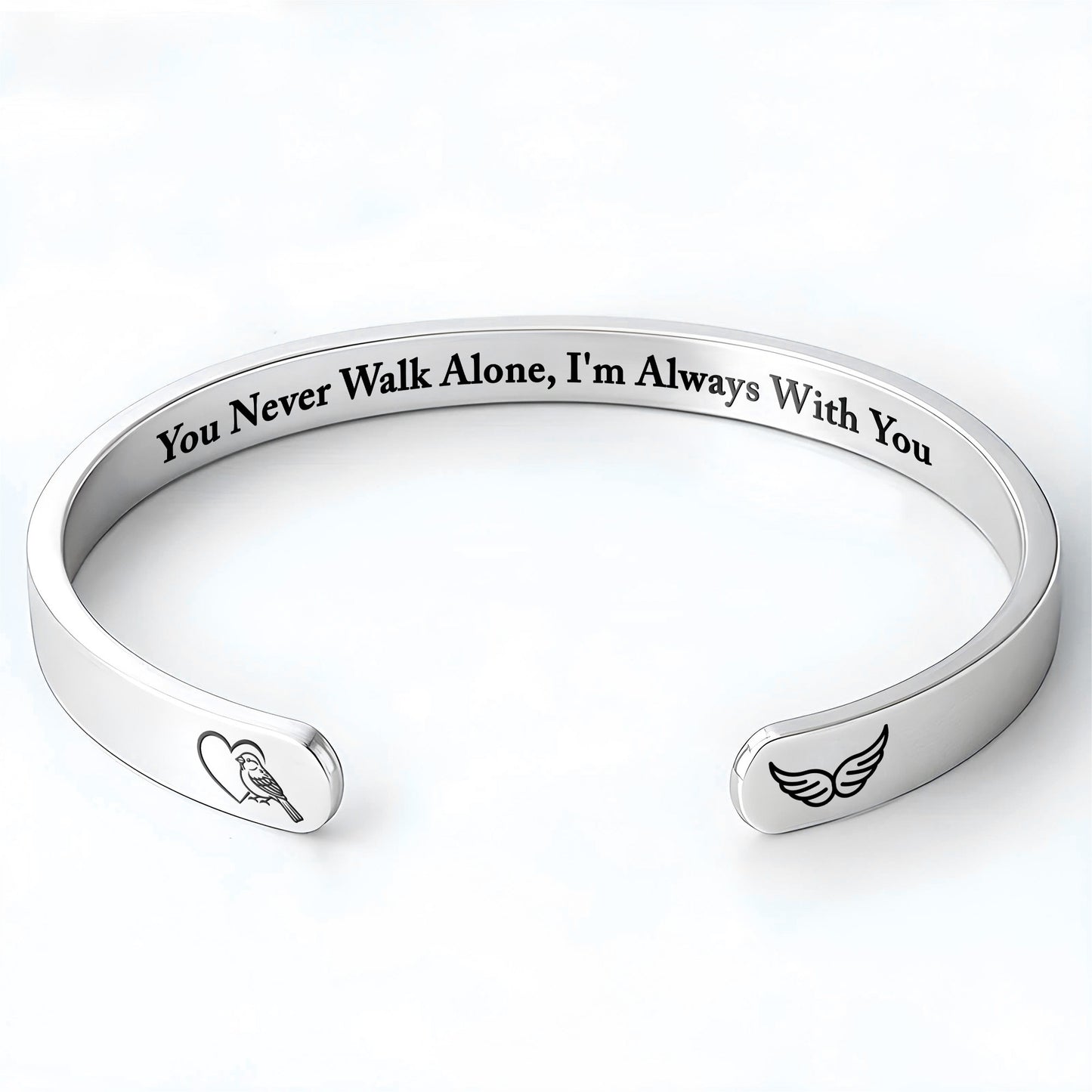 You Never Walk Alone, I'm Always With You With Wings Design