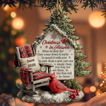 Christmas In Heaven, Chair And Cardinal Decoration