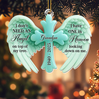 I Don't Need An Angel On Top Of My Tree, Angel Wings And Cross