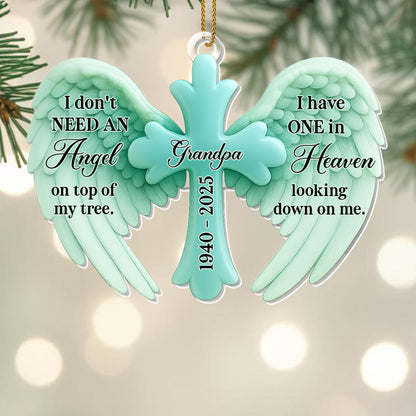 I Don't Need An Angel On Top Of My Tree, Angel Wings And Cross