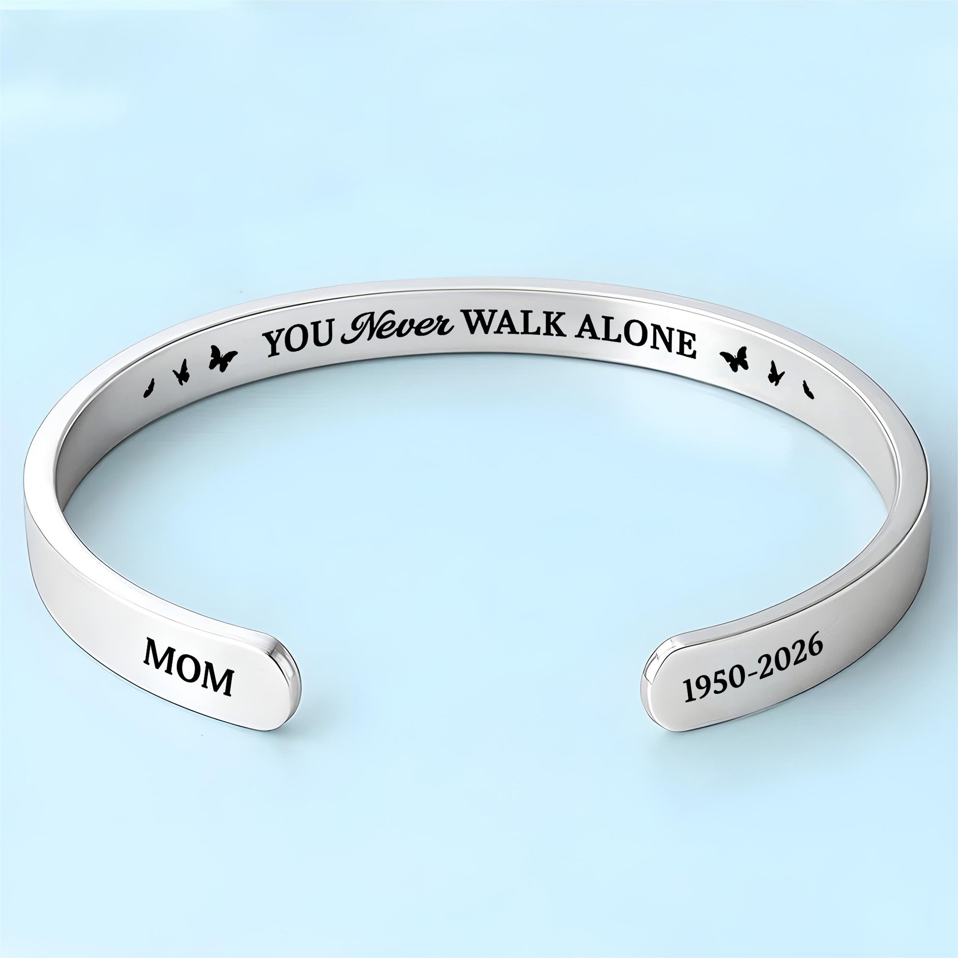 You Never Walk Alone Footprints Bracelet