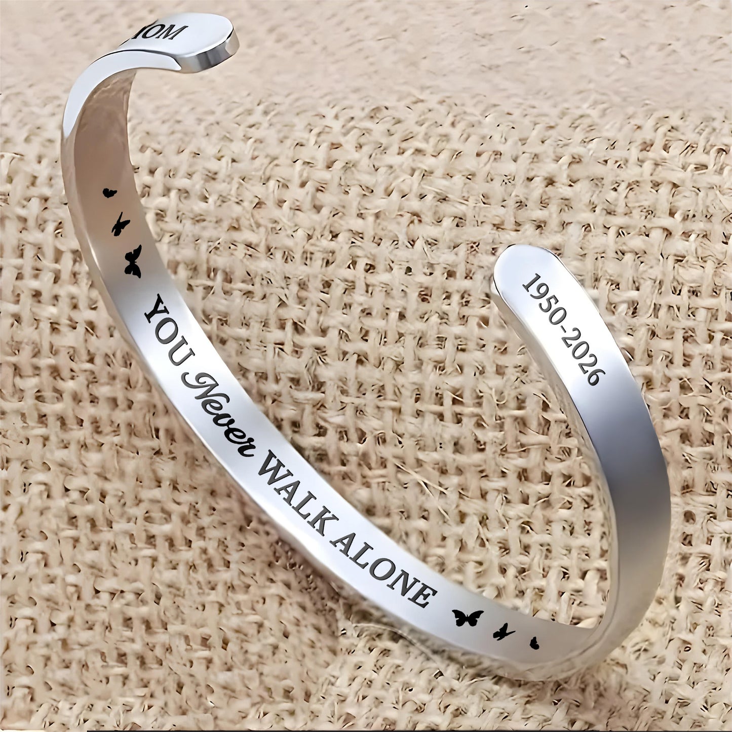 You Never Walk Alone Footprints Bracelet