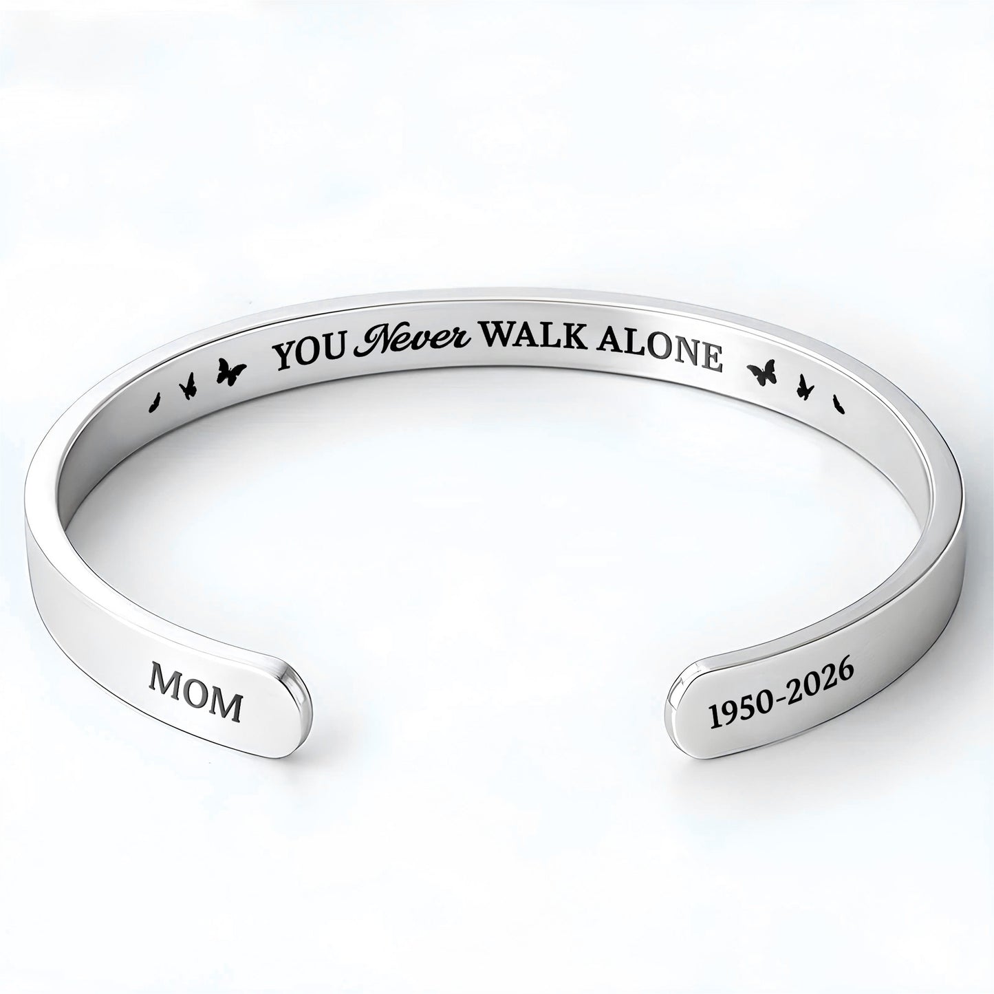 You Never Walk Alone Footprints Bracelet
