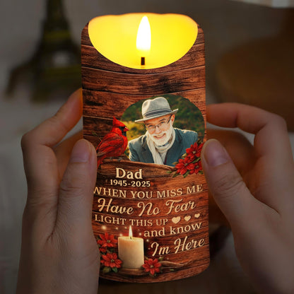 When You Miss Me Light This Up Memorial LED Candle