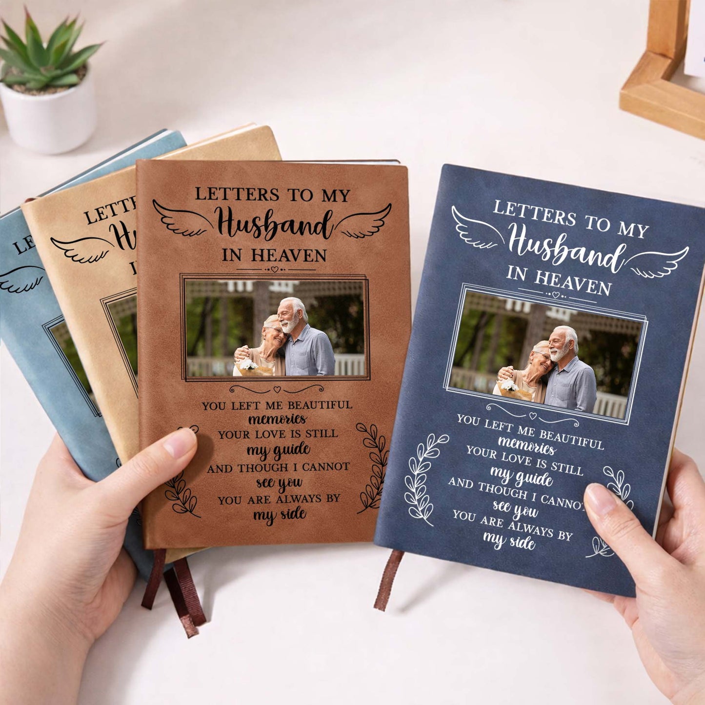 Letters To My Husband In Heaven, Wings, Leaves, Photo Frame