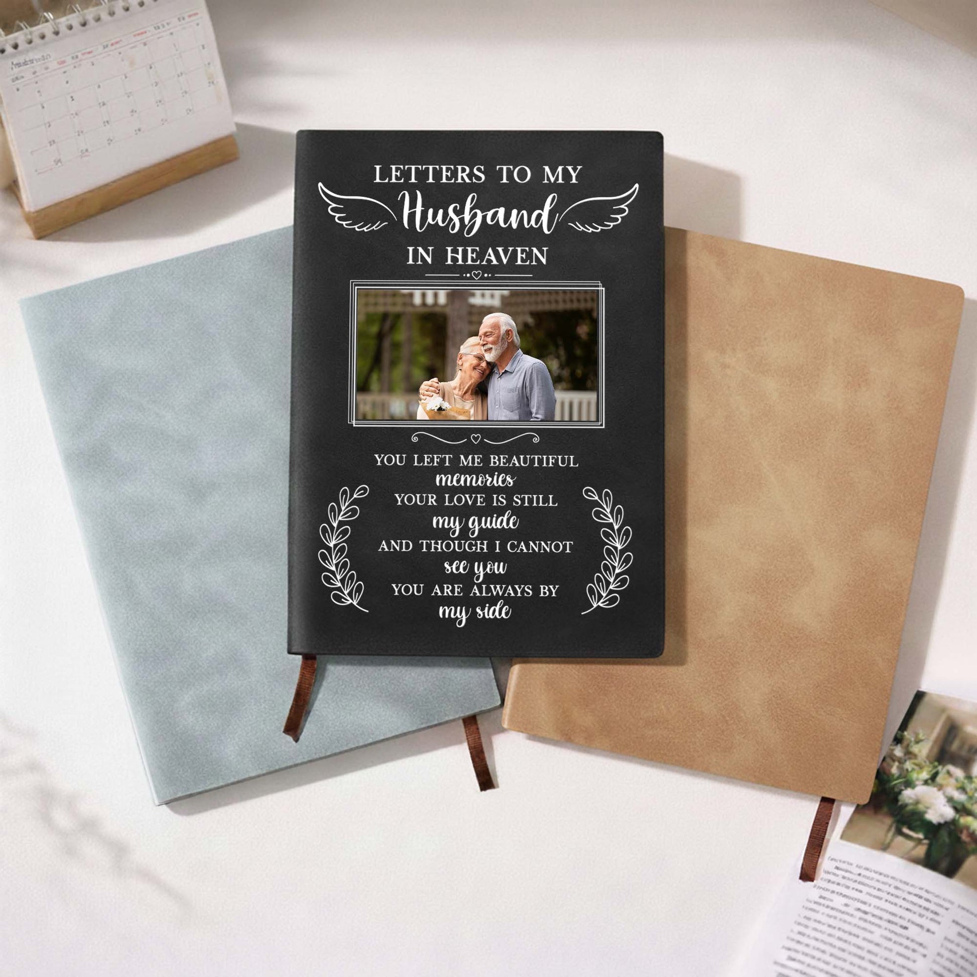 Letters To My Husband In Heaven, Wings, Leaves, Photo Frame