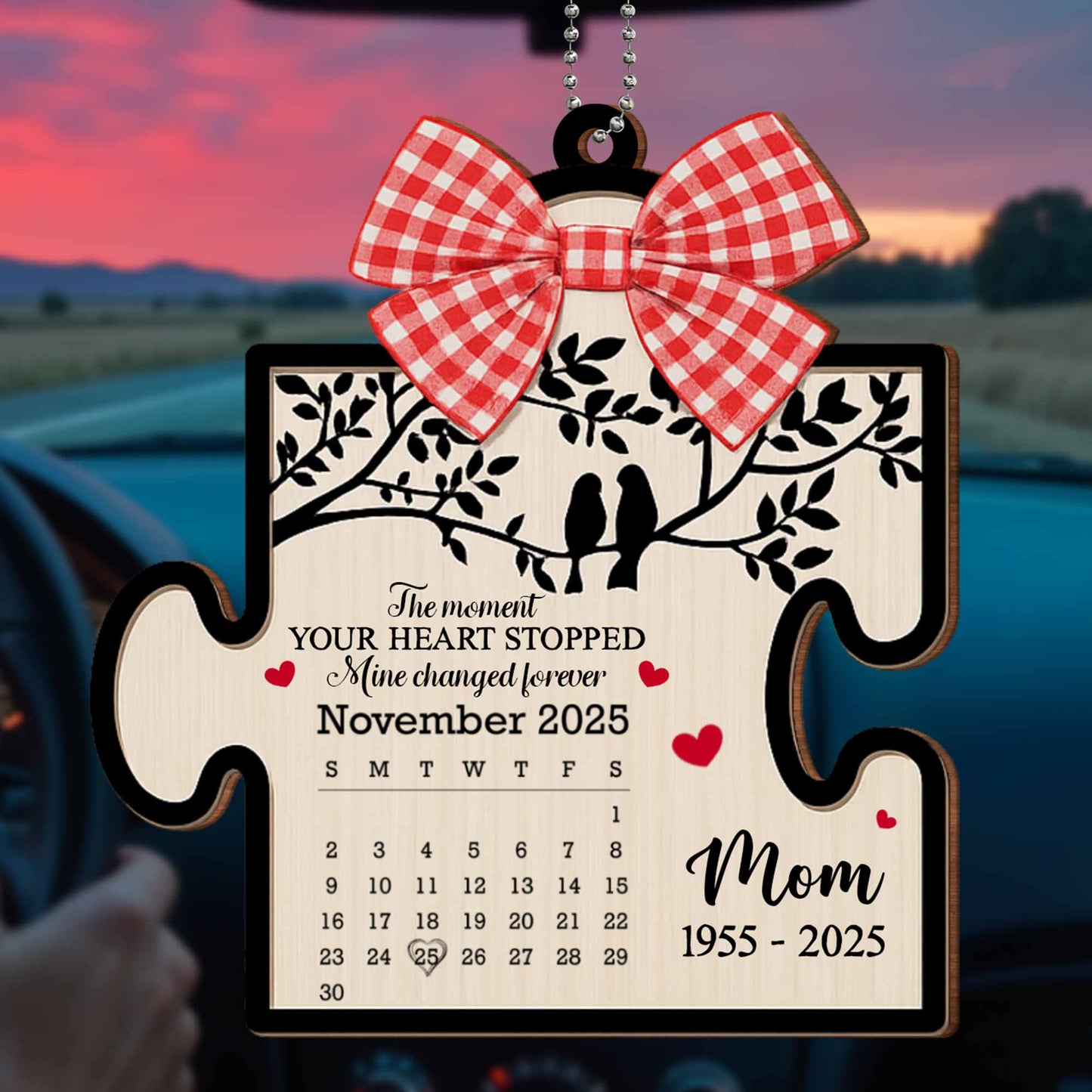 The Moment Your Heart Stopped, Life Changed Forever Puzzle Ornament