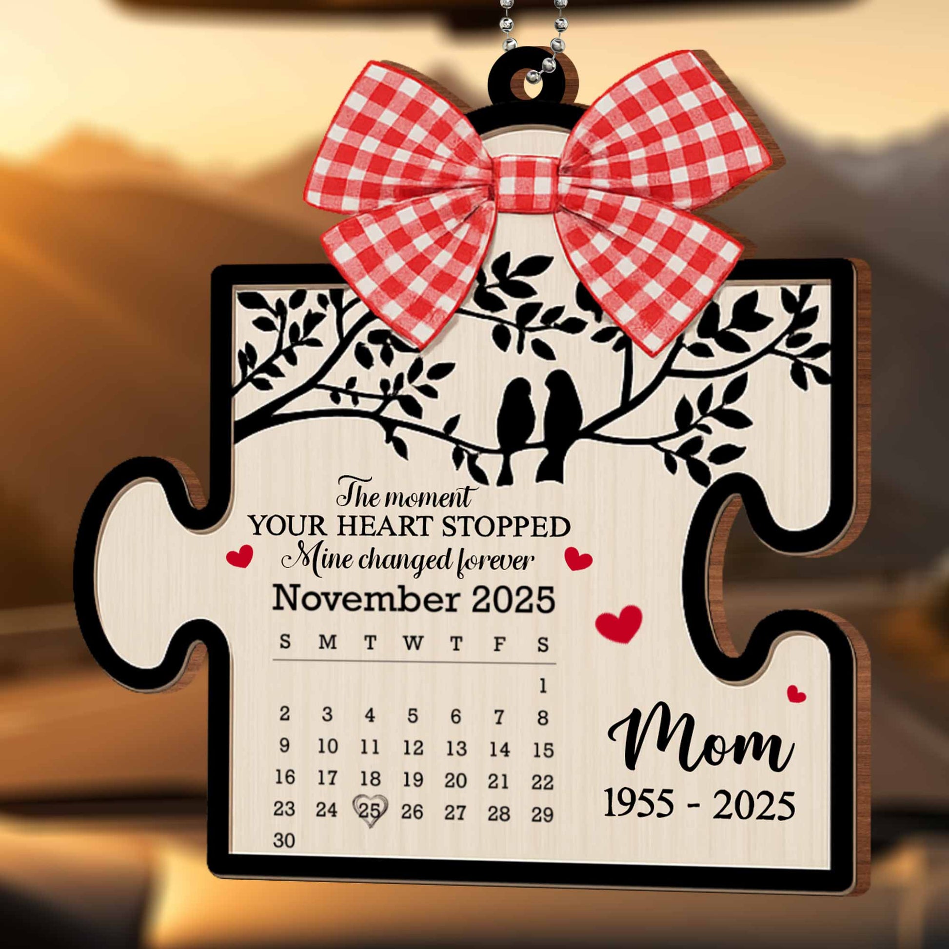 The Moment Your Heart Stopped, Life Changed Forever Puzzle Ornament