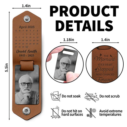 The Moment Your Heart Stopped Mine Changed Forever, Memorial Keychain